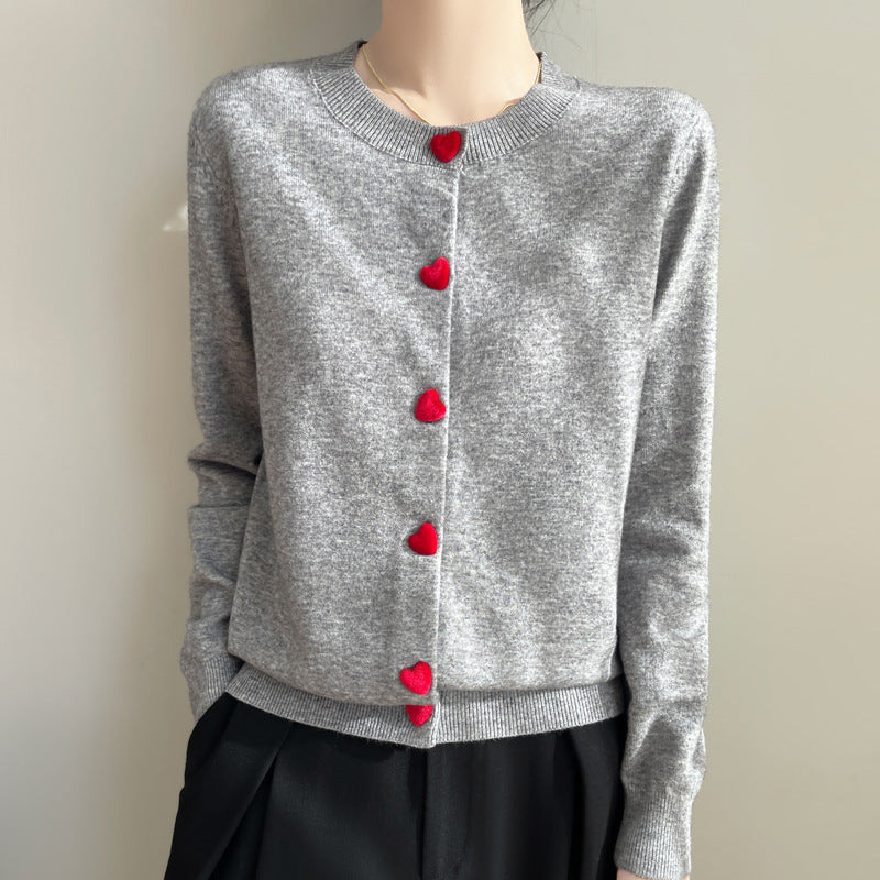 Heartline Button Cardigan