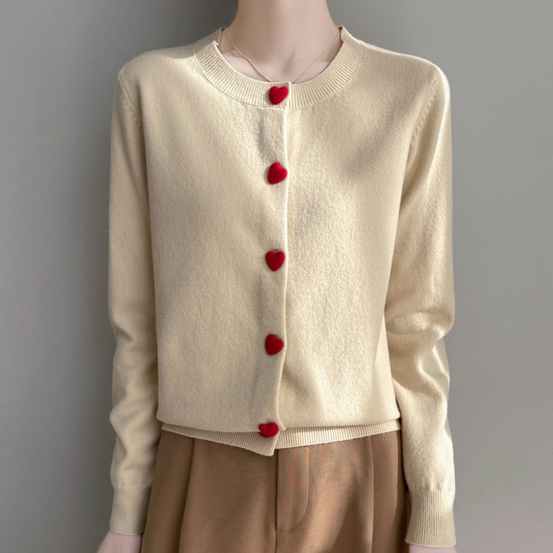 Heartline Button Cardigan