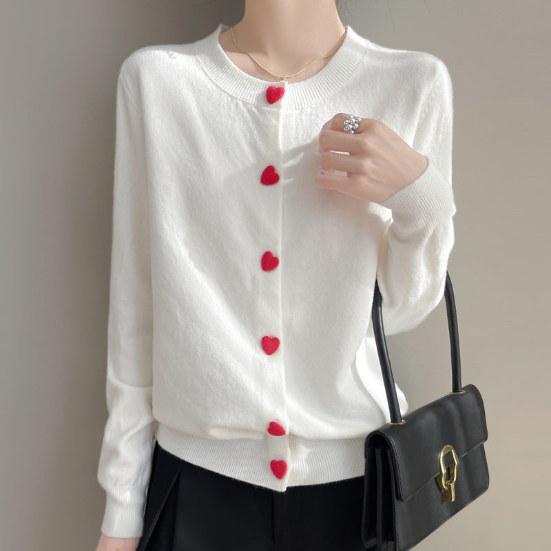 Heartline Button Cardigan