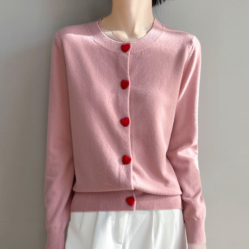 Heartline Button Cardigan