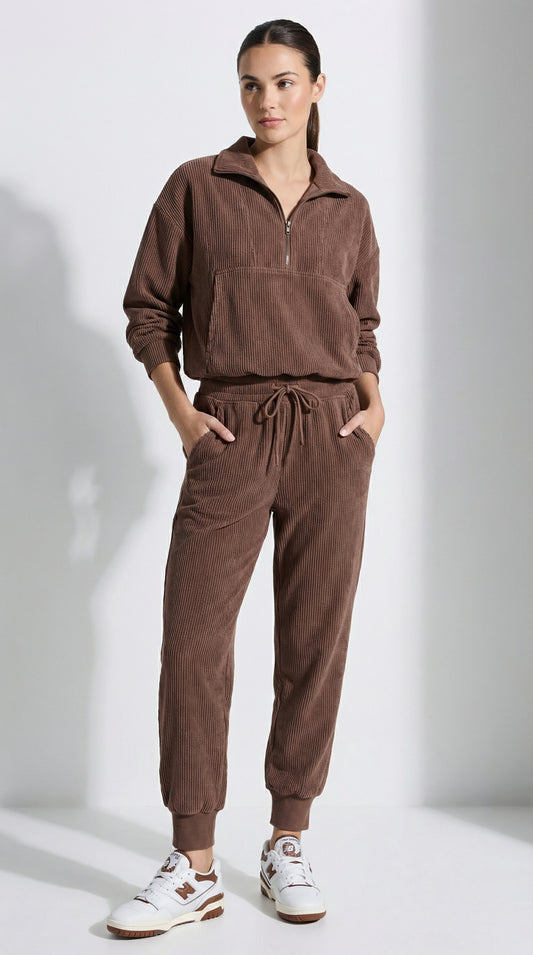 Corduroy Half-Zip Set